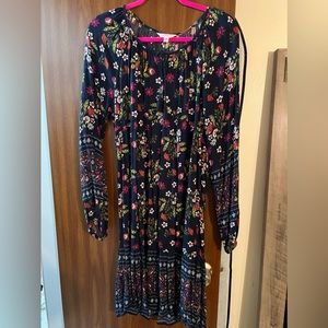 Navy Floral Dress